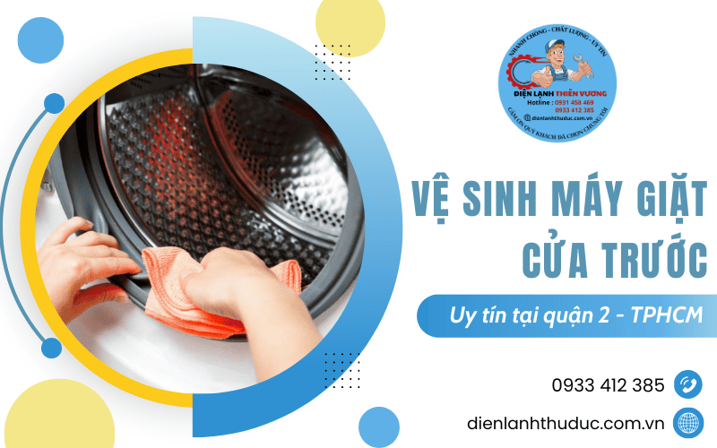 Vệ sinh máy giặt cửa trước