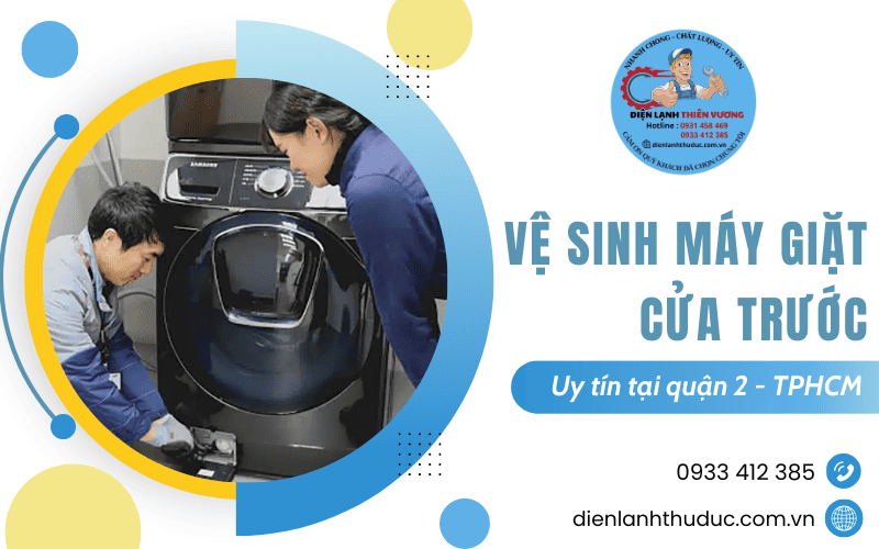 Vệ sinh máy giặt cửa trước