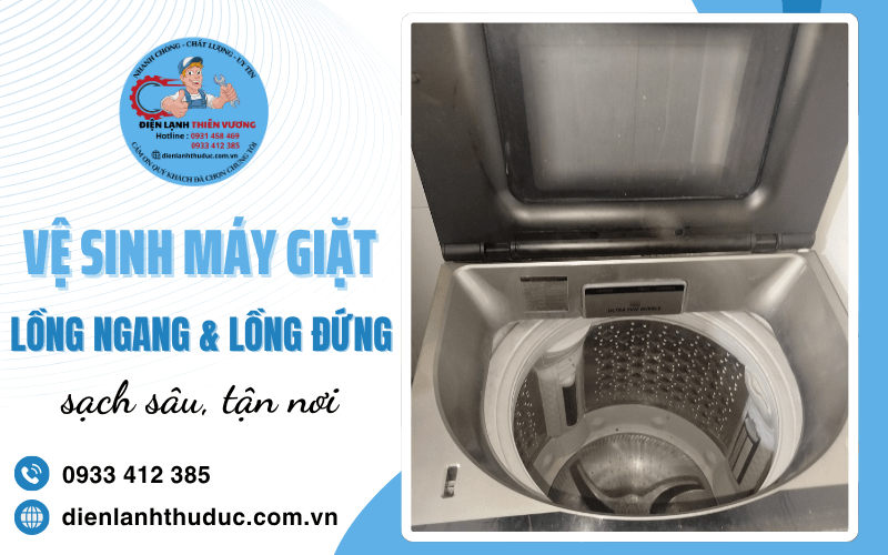 Vệ sinh máy giặt lồng đứng
