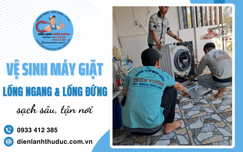 Vệ sinh máy giặt lồng đứng