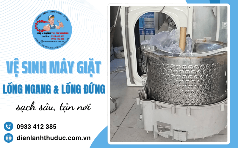 Vệ sinh máy giặt lồng đứng