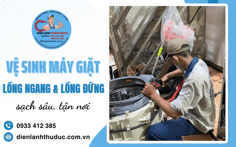 Vệ sinh máy giặt lồng đứng